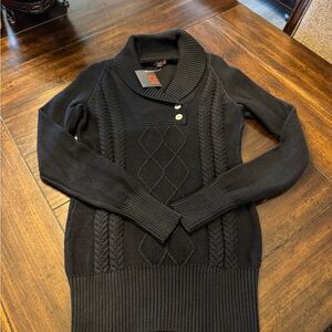 Guess Black Cable Knit Sweater (NWT)